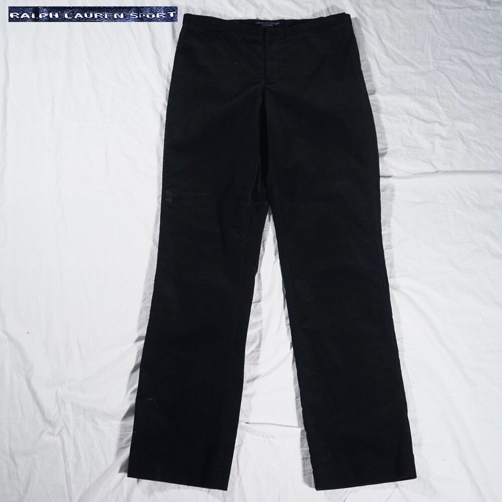 Ralph Lauren Sport Vintage Corduroy Pants Black Women's 12 Vintage
